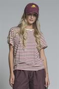 TSHIRT S/S JERSEY Y/D BORDEAUX STRIPE