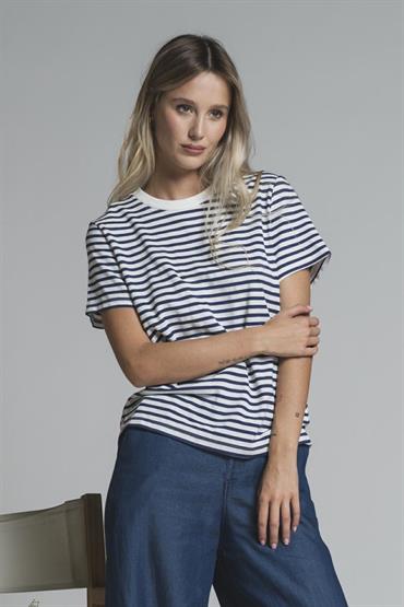 TSHIRT S/S JERSEY Y/D BLUE STRIPE