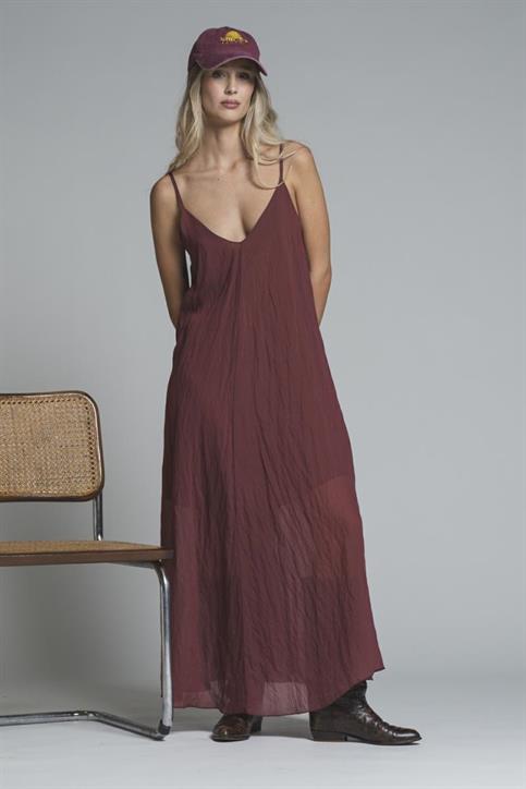 DRESS BRACES SATIN VISCOSE G/D WINE