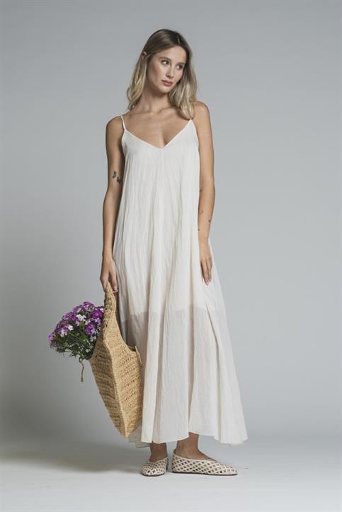 DRESS BRACES SATIN VISCOSE F/D MILK