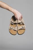 SLIPPER 2 STRAPS SUEDE BEIGE