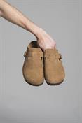 SLIPPER CLOG SUEDE LT.BROWN