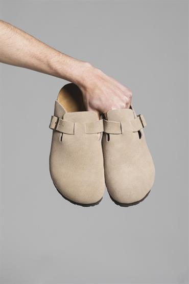 SLIPPER CLOG SUEDE BEIGE