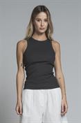 TOP VEST JERSEY ACID WASH BLACK