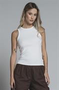 TOP VEST JERSEY ACID WASH WHITE