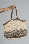 SHOPPING BAG RAFFIA SAND