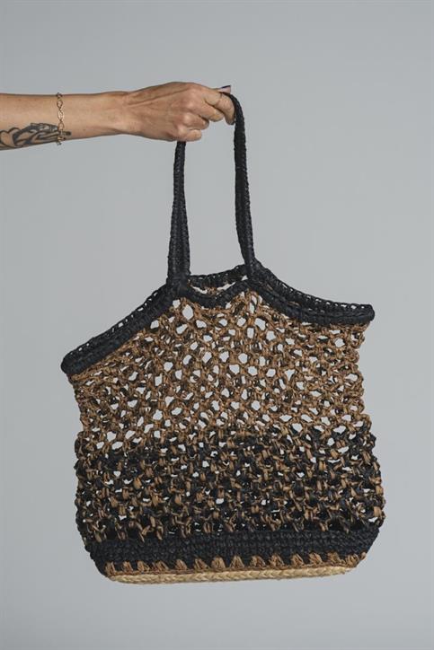 SHOPPING BAG RAFFIA TOBACCO