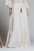 SKIRT LONG 100% COTTON IVORY