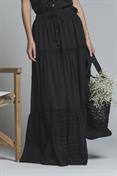 SKIRT LONG 100% COTTON BLACK