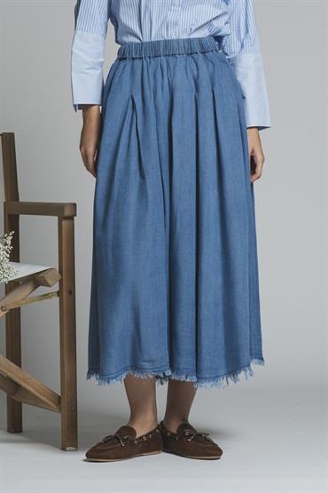 SKIRT 3/4 CHAMBRAY LT.BLUE