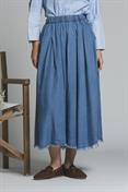 SKIRT 3/4 CHAMBRAY LT.BLUE