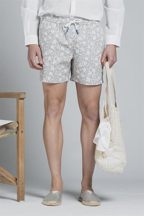 SWIMMING TRUNKS SEERSUCKER ALLOVER PRN ACQUA