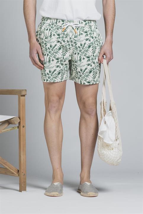 SWIMMING TRUNKS SEERSUCKER ALLOVER PRN CREAM