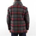 OVER SHIRT BOILED WOOL BLACK CHECK