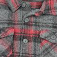 OVER SHIRT BOILED WOOL BLACK CHECK