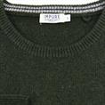 ROUND NECK WOOL/NYLON DARK GREEN