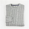 ROUND NECK ACRY/CTN/WOOL LT.GREY