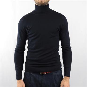 TURTLENECK VISC/POLY/NYL NAVY