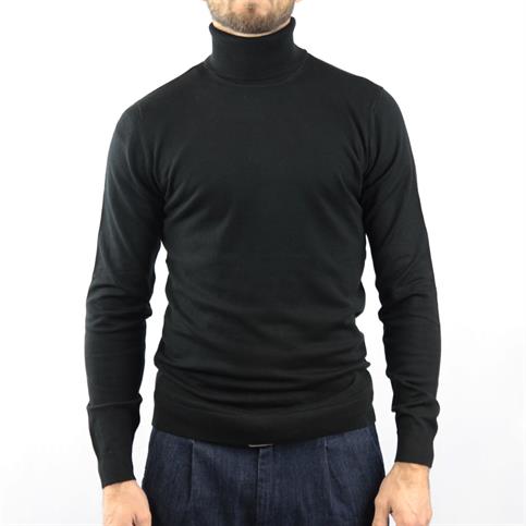 TURTLENECK VISC/POLY/NYL BLACK