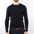 ROUND NECK VISC/POLY/NYL NAVY