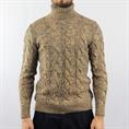 TURTLENECK CTN/WOOL/ACRYLIC NAVY/BEIGE