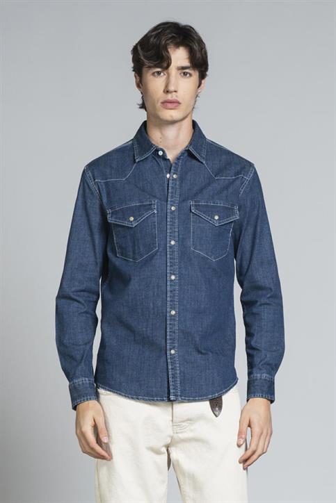 WESTERN SHIRT L/S REGULAR DENIM MID.