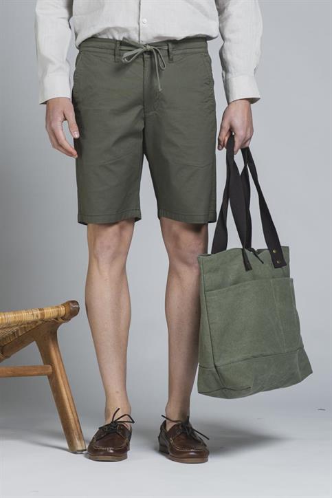 CHINO SHORT COMF.POPELINE CANVAS F/D