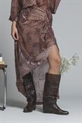 SKIRT LONG MIX.VISCOSE ALLOVER PRN
