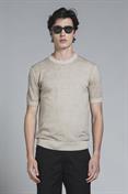 SWEATER ROUND NECK S/S COTTON COLD DYED