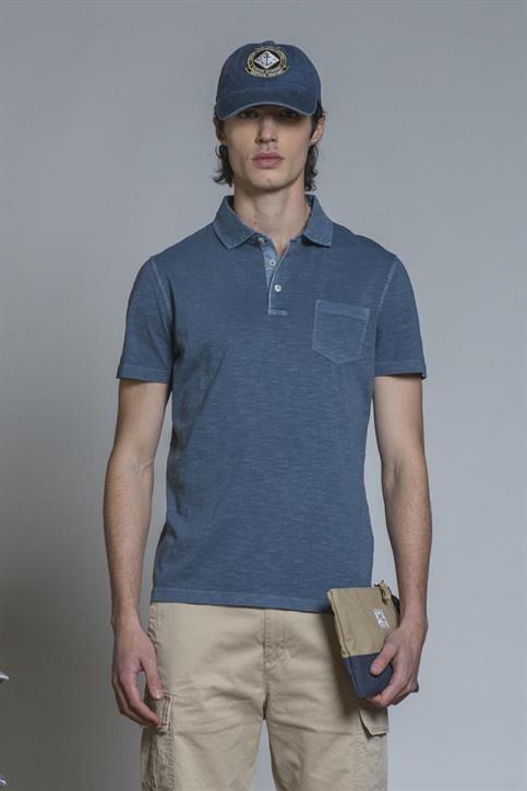 POLO PKT S/S JERSEY SLUB G/D LT.