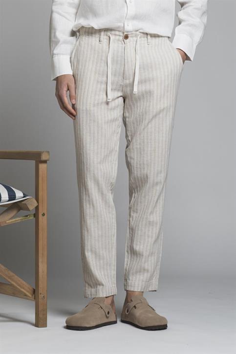 CHINO LONG COMF.MIXED LINEN Y/D