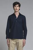 SERAFINO L/S MIXED LINEN SOFT WASH F/D