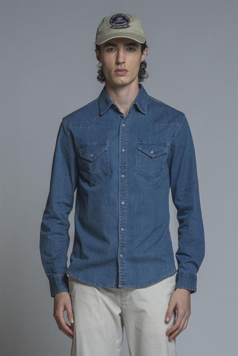 WESTERN SHIRT L/S REGULAR DENIM G/W MID.