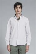 FRENCH COLLAR L/S SLIM LINEN/COTTON Y/D